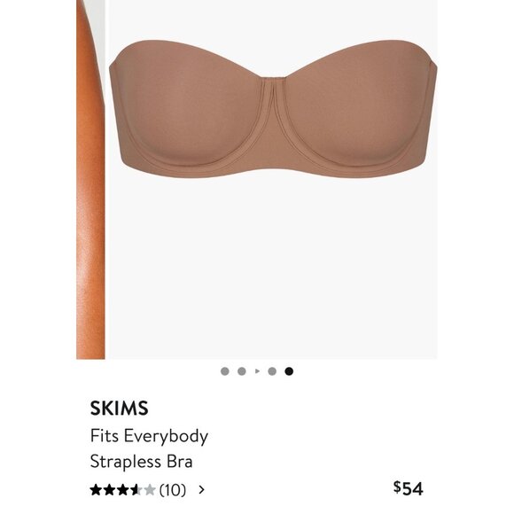Skims Fits Everybody T-Shirt Strapless Bra Sienna Color Size 32DD - Picture 6 of 6
